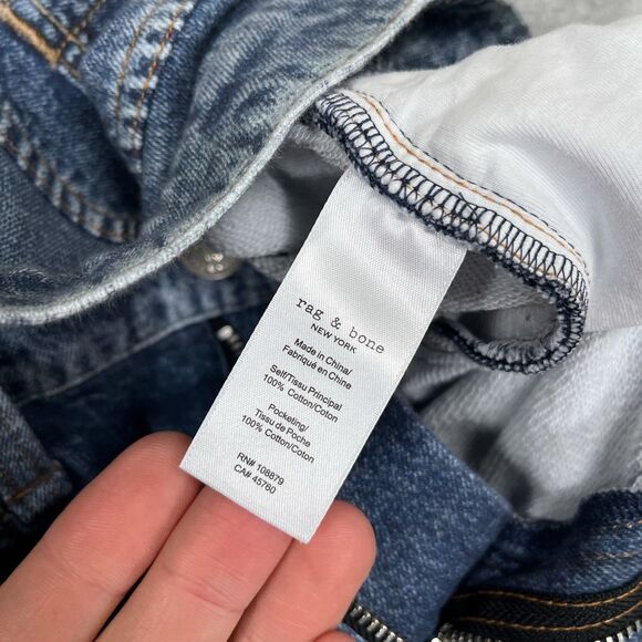 Rag Bone Miramar Sofie Wide Leg Pants Womens 25 (26 x 30) Faux Denim Printed - Picture 11 of 11